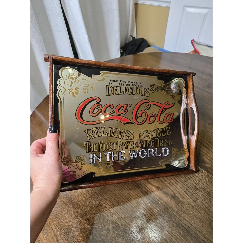 Vintage Coca-Cola‎ Mirror Serving Tray (H4) S#535